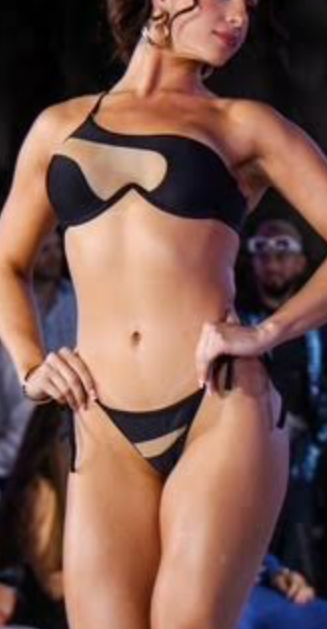 OBL Swimwear Barra Black Mesh Bikini Brazilian Charm Bikini