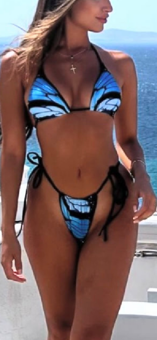 OBL Swimwear Blue Butterfly Bikini