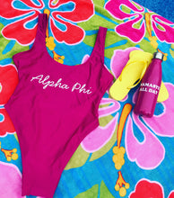 Private Party Swimwear One Piece Swimsuit Alpha Phi Fiesta Pink Swimsuit