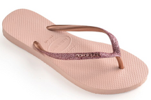 Havaianas Women's Flip Flops Slim Glitter Sandal Rose Gold Sandals
