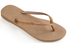 Havaianas Women's Flip Flops Slim Glitter Sandal Rose Gold Sandals