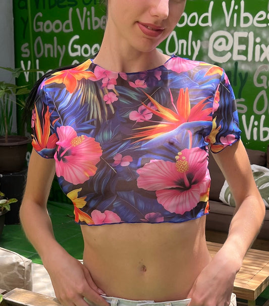 Orquidea Bikini Crop Top Cover Up