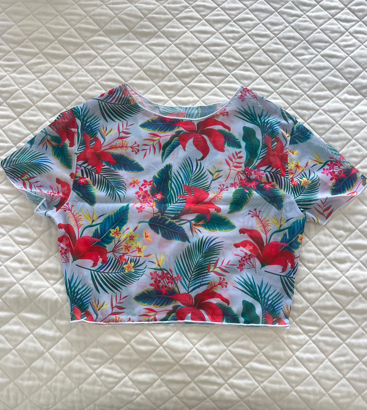 Flora Bikini Crop Top Cover Up