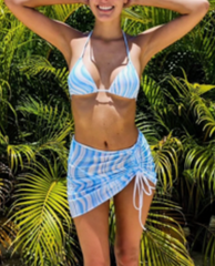 OBL Swimwear Blue Skies 3 Piece Bikini