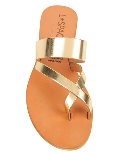 Cocobelle Women's Sandals Iris Italian Leather Sandal Gold Straps