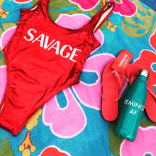Private Party Swimwear Metallic One Piece Swimsuit Savage Red Metallic Swimsuit