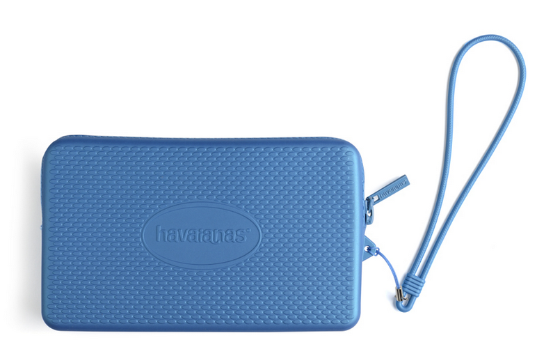Havaianas Beach Mini Bag Water Resistant purse/phone case Metallic Blue