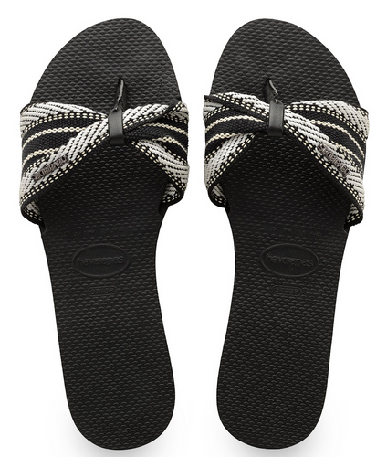Havaianas Women's Flip Flops You St Tropez Fita Sandals Black Sandal