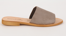 Cocobelle Women`s Sandals Bhea Italian Leather Slide Sandal Gray Straps