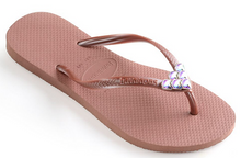 Havaianas Women`s Flip Flops Slim Mermaid Sandal Crocus Rose Swarovski Crystal