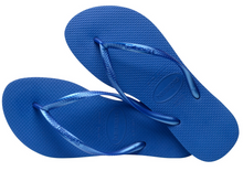 Havaianas Women`s Flip Flops Slim Style Sandal Blue Star Brazilian Sandals