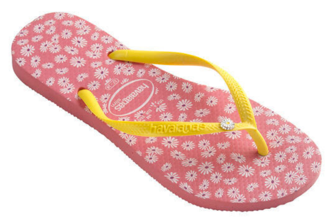 Havaianas Women's Flip Flops Slim Sunny Sandal Pink Floral Sandals