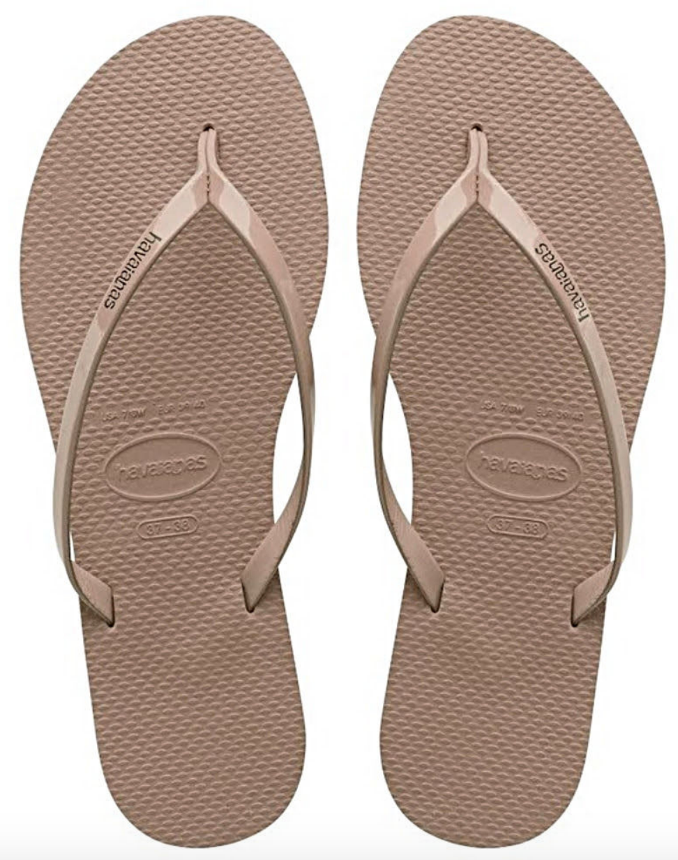 Havaianas Women's Flip Flops You Metallic Sandals Rose Gold Sandal