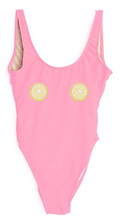 Private Party Swimwear One Piece Swimsuit Lemon Patches Bubblegum Pink Swimsuit