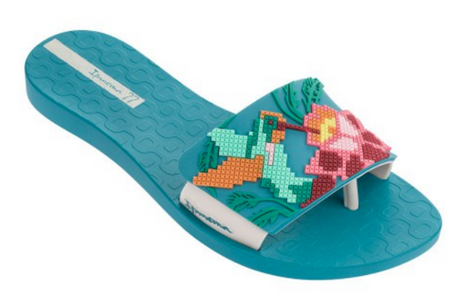 Ipanema Women's Flip Flops Nectar Sandal Blue Beige Slide Thong Sandals