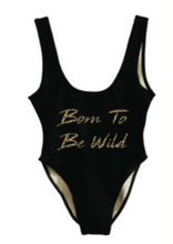 Private Party Swimwear Born To Be Wild One Piece Swimsuit Black 1-PC Swimsuit