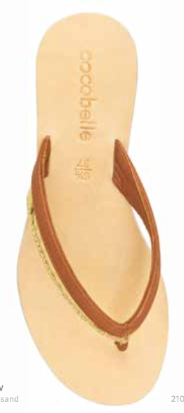 Cocobelle Women`s Sandals Ali Sandal Brown and Gold Leather Thong Sandals