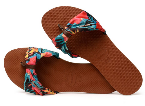 Havaianas Women's Flip Flops You St Tropez Sandals Rust Floral Sandal