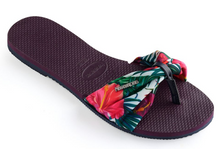 Havaianas Women`s Flip Flops You St Tropez Sandals Aubergine Floral Sandal