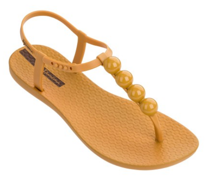 Ipanema Women`s Flip Flops Pearl Sandal Yellow Brazilian T Strap Sandals