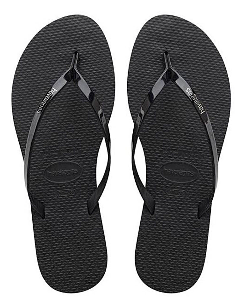 Havaianas Women`s Flip Flops You Metallic Sandals Black Sexy Sandal